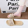 Summer New Ethnic-Style Woven Slide Sandals For Women